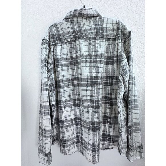Old‎ Navy Women's Grey Plaid Shacket Jacket Cotton Shirt XL Cottagecore Warmth - Picture 9 of 13